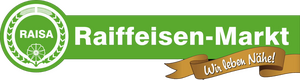 RAISA eG Logo mit Schriftzug: Raiffeisen-Markt Wir leben Nähe!